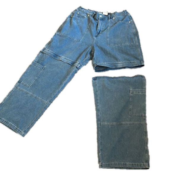 FOREVER 21 Plus Apparel cargo zip off jeans - Picture 3 of 8